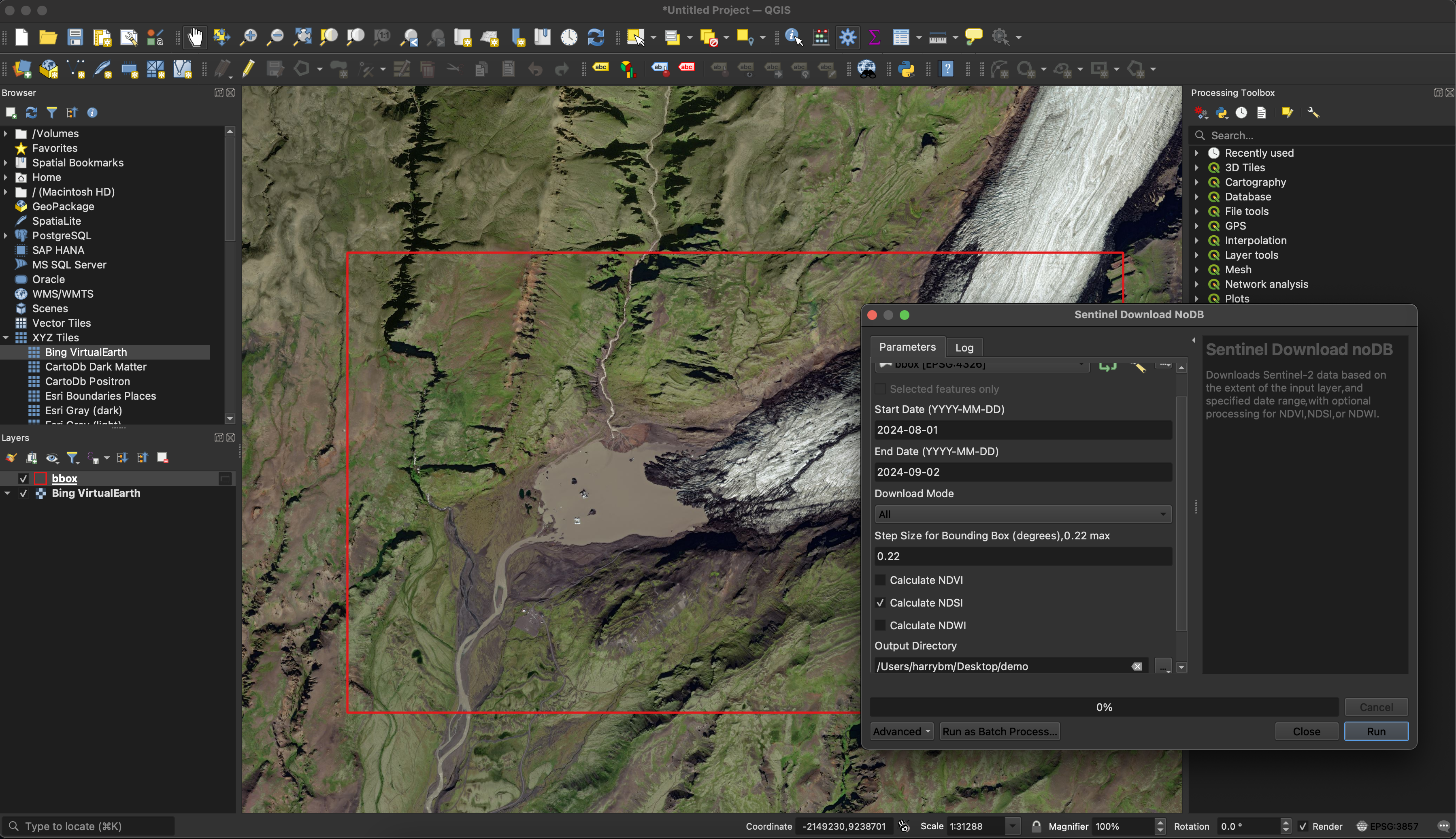 QGIS Sentinel downlaoder